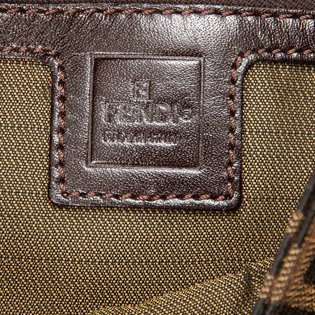 Bolso de Hombro Baguette Lona Zucca Marrón