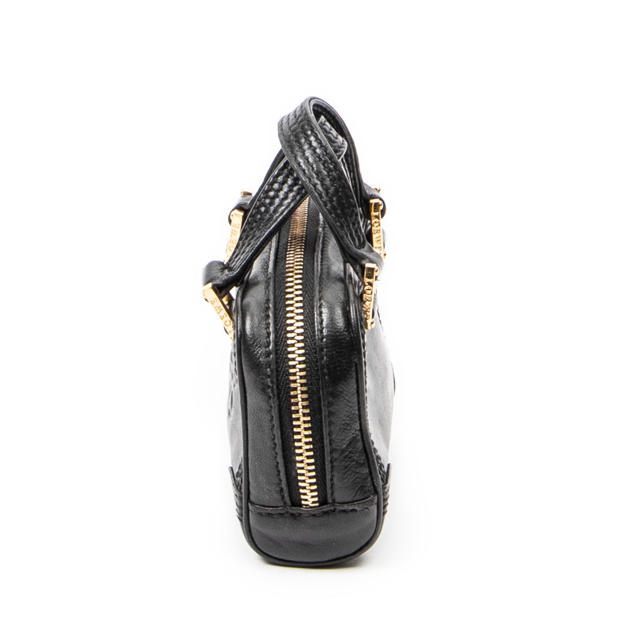 Shoulder Bag Micro Amazona Crossbody Black Calfskin Leather
