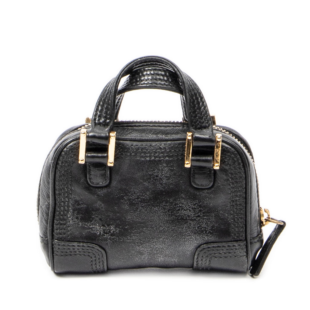 Shoulder Bag Micro Amazona Crossbody Black Calfskin Leather