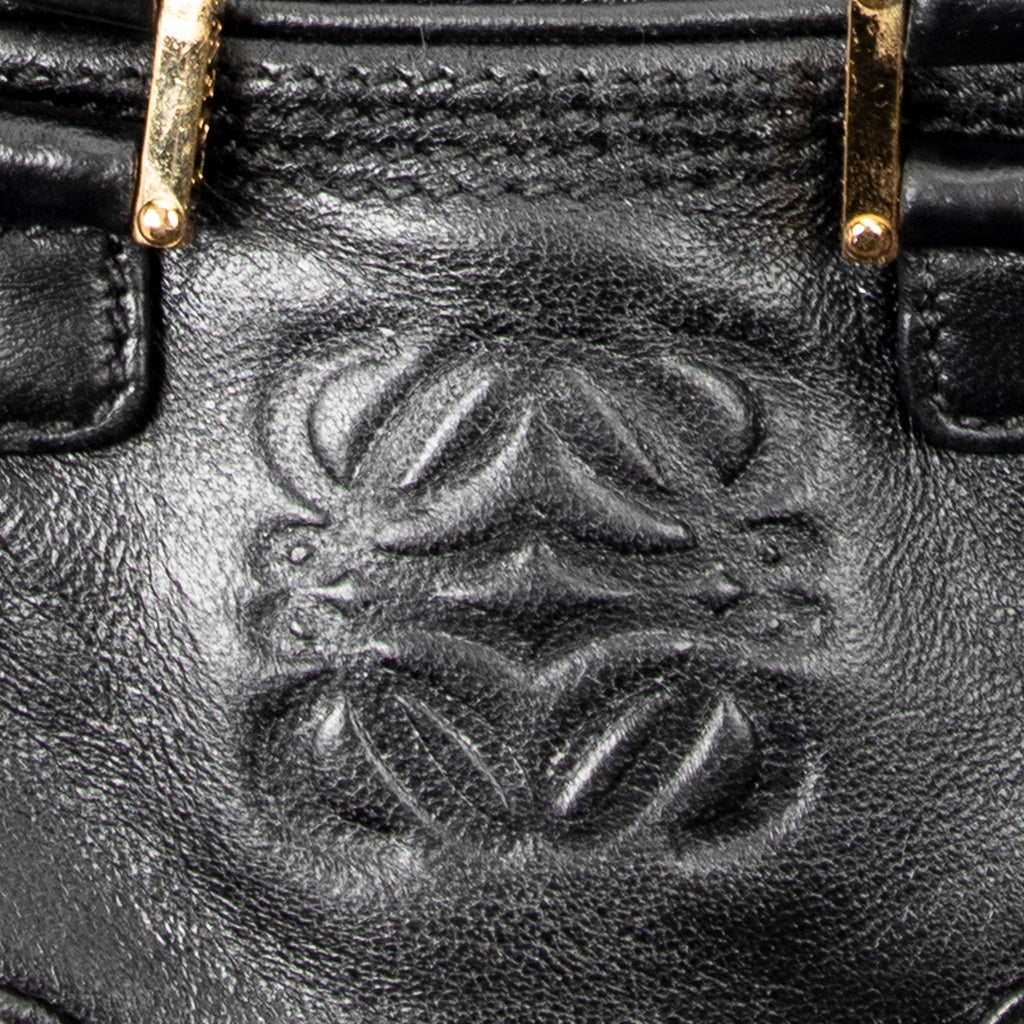Shoulder Bag Micro Amazona Crossbody Black Calfskin Leather