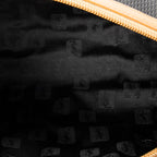 Handbag Vintage Barrel Bag Black Woven Coated Canvas