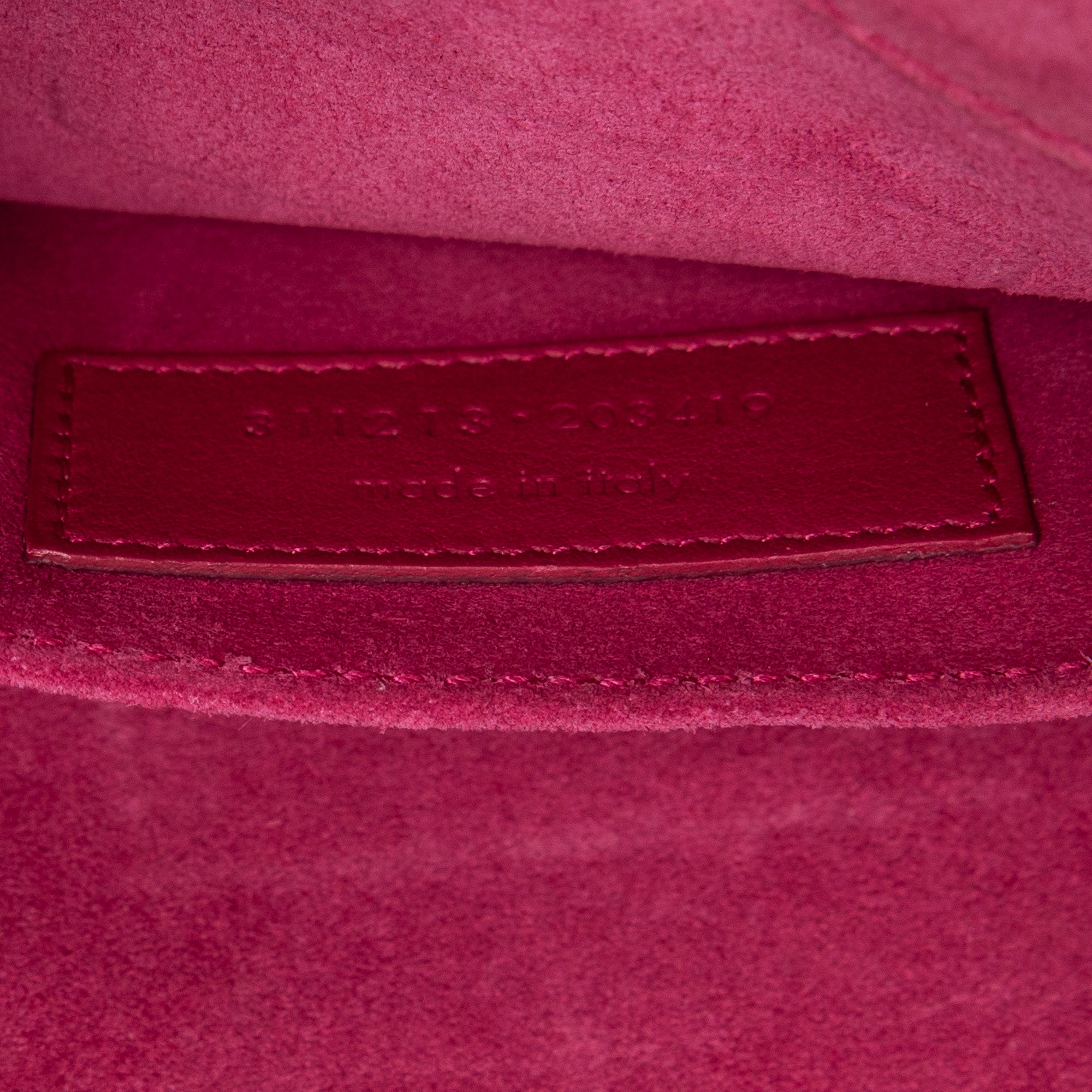 Clutch Ligne Y Clutch Fuchsia Pink Calfskin Leather