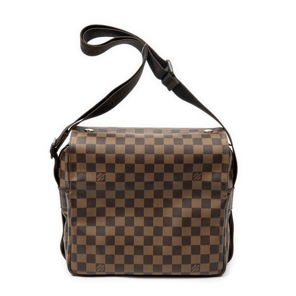 Bolso de hombro Naviglio Damier Ebene Marrón
