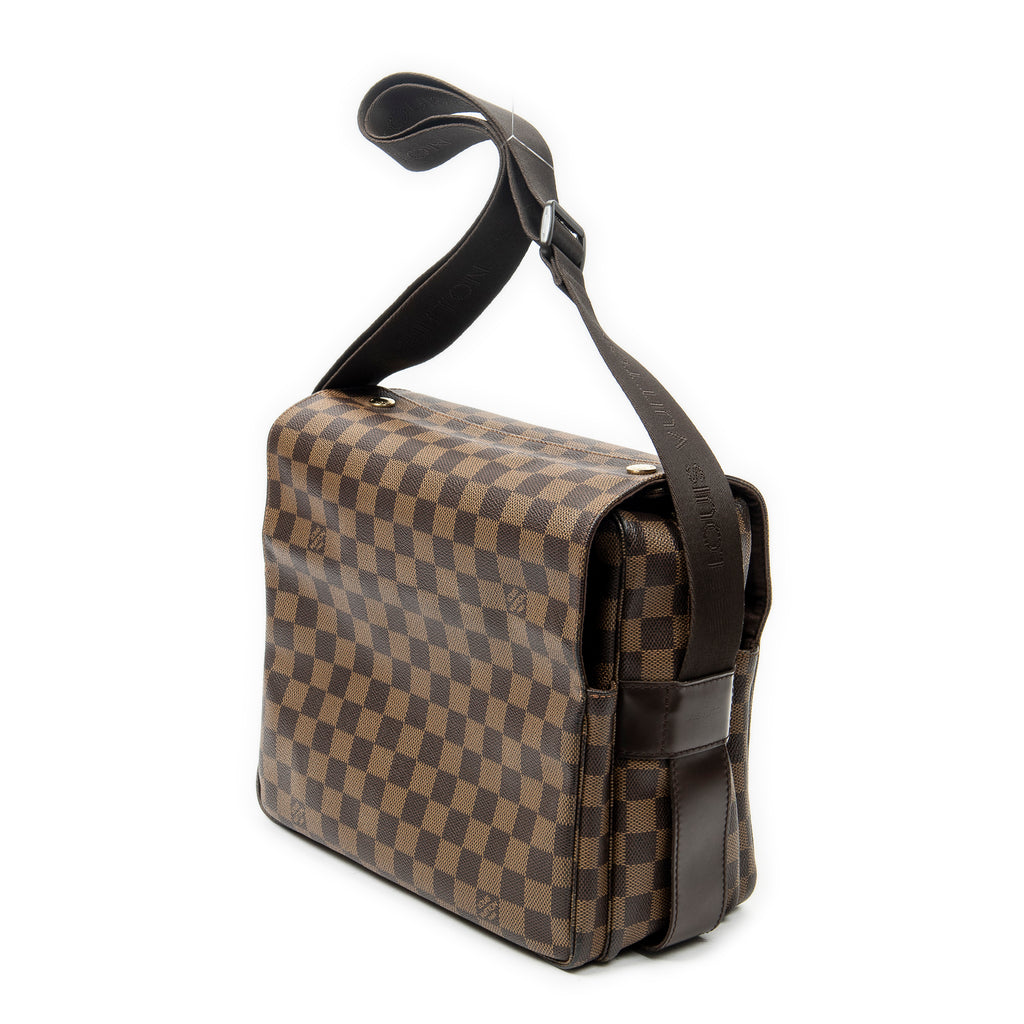 Bolso de hombro Naviglio Damier Ebene Marrón