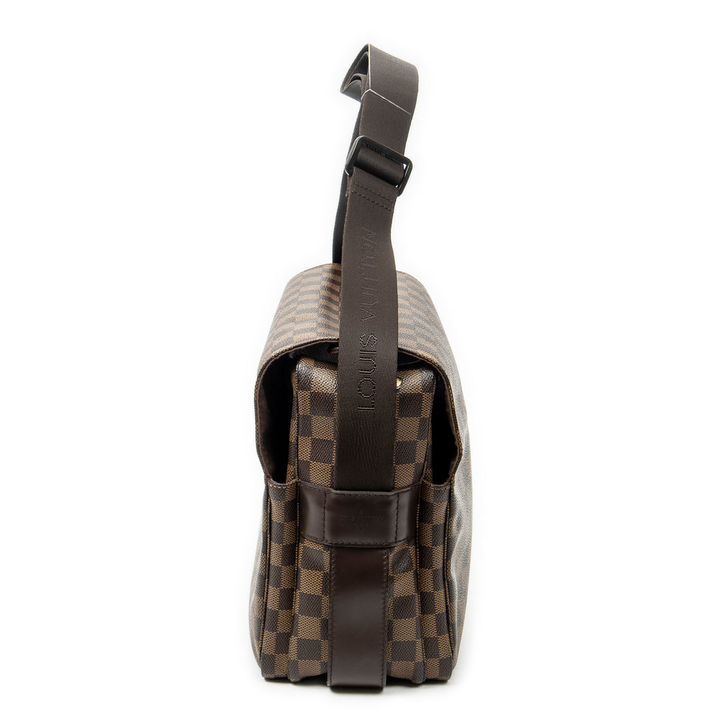 Bolso de hombro Naviglio Damier Ebene Marrón