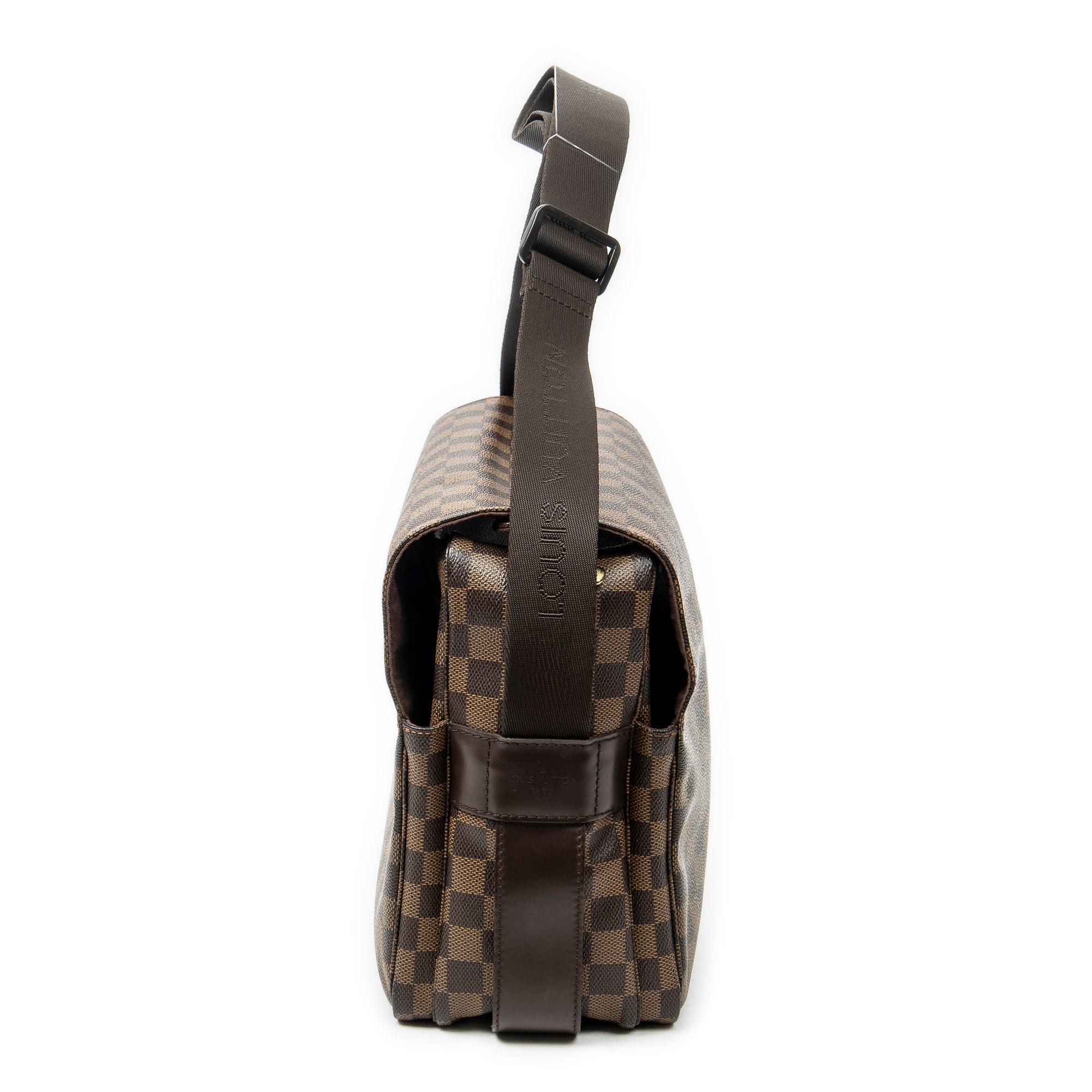 Bolso de hombro Naviglio Damier Ebene Marrón