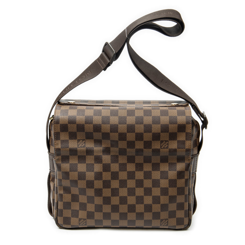 Bolso de hombro Naviglio Damier Ebene Marrón