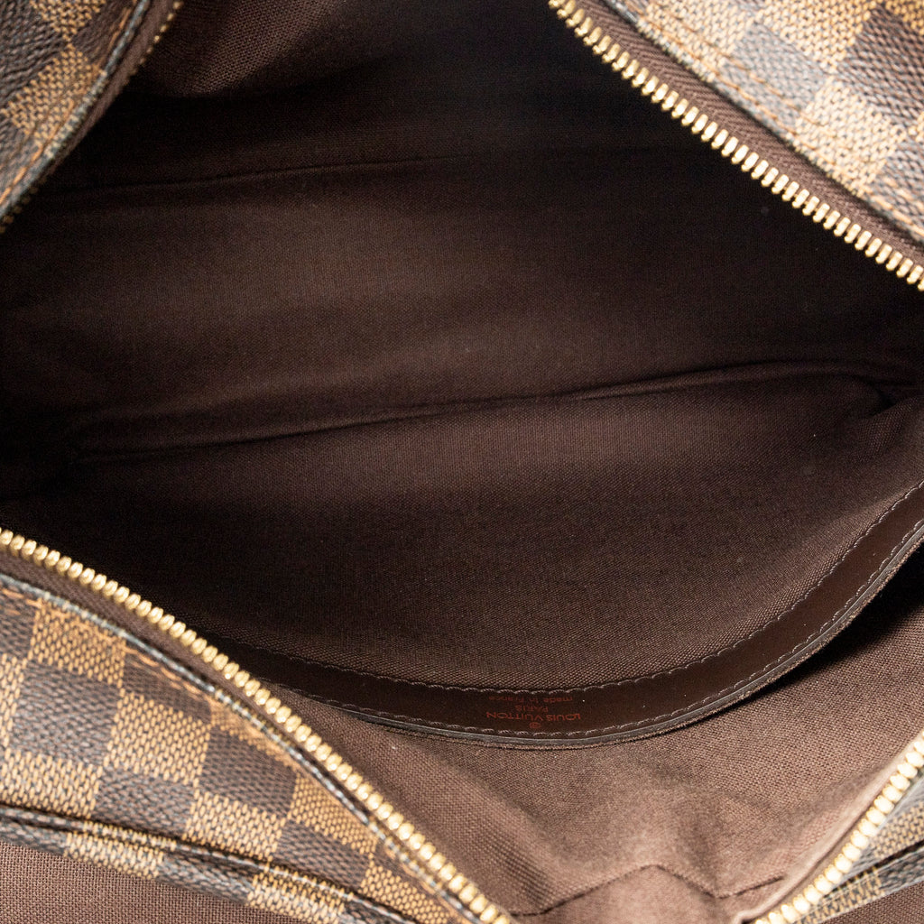 Bolso de hombro Naviglio Damier Ebene Marrón