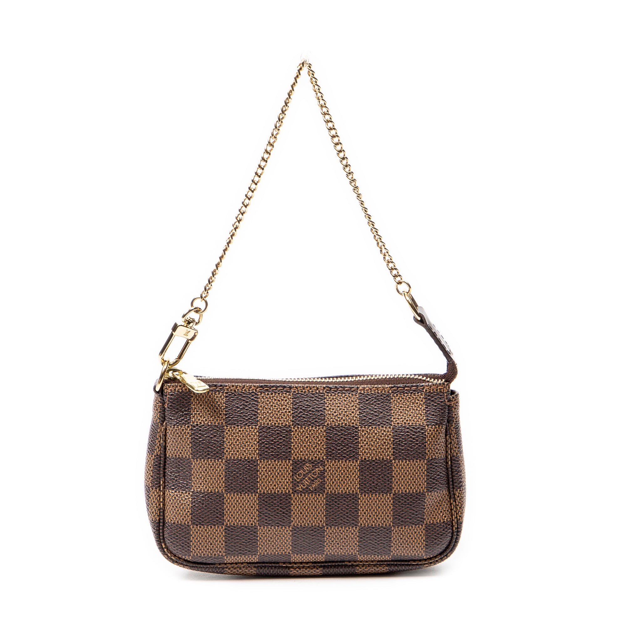 Bolso Mini Pochette Accesorios Damier Ebene Marrón