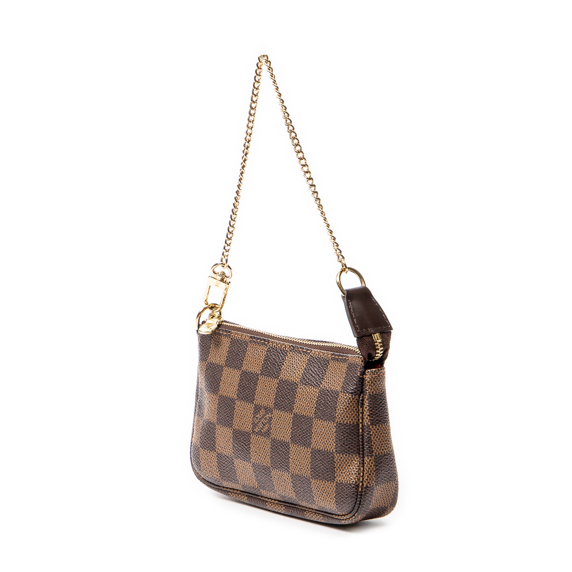 Bolso Mini Pochette Accesorios Damier Ebene Marrón
