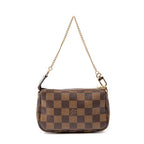 Bolso Mini Pochette Accesorios Damier Ebene Marrón