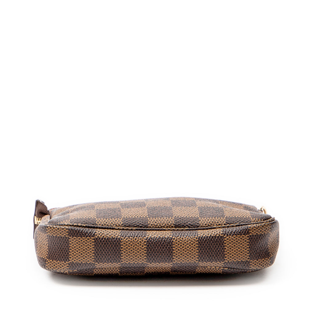 Bolso Mini Pochette Accesorios Damier Ebene Marrón