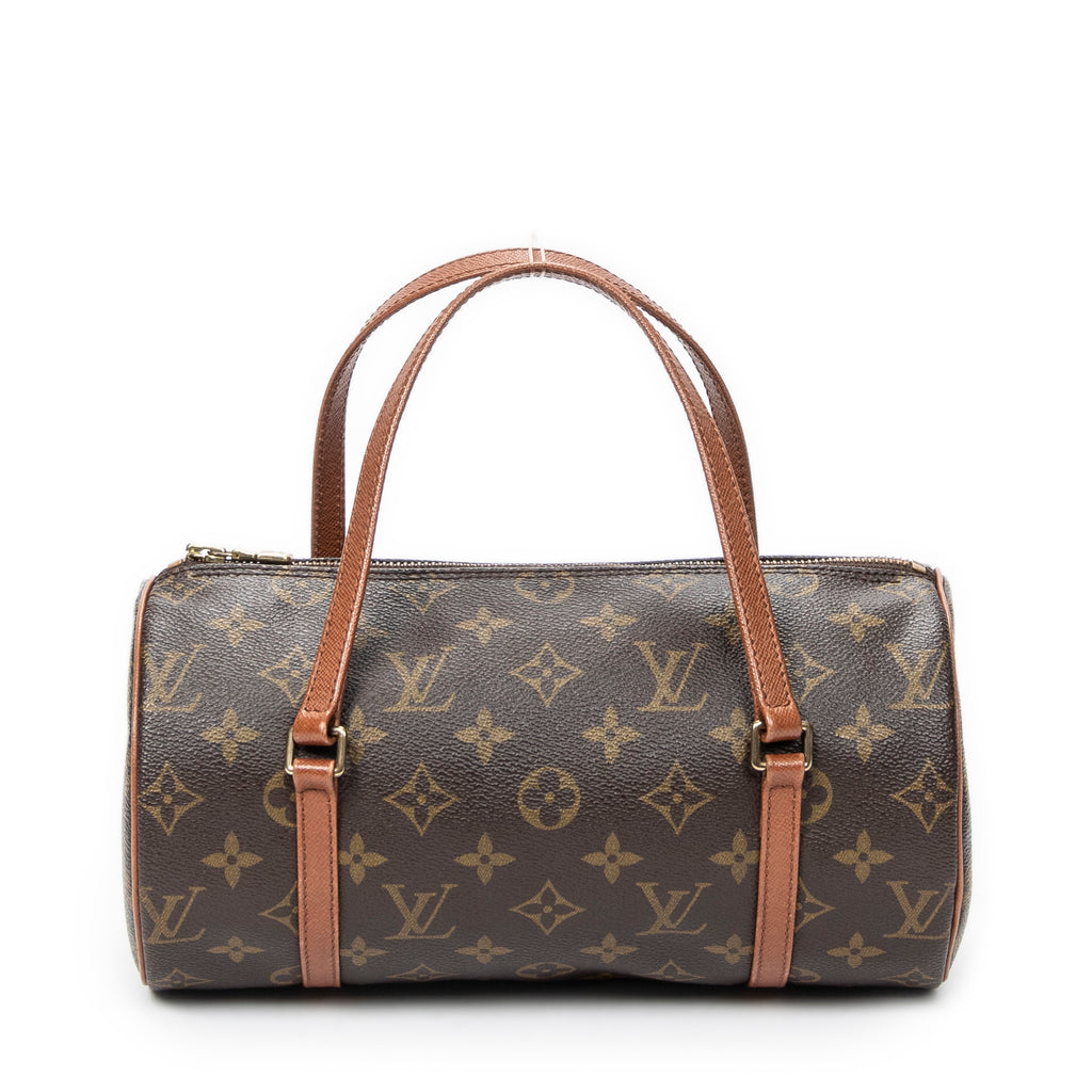 Handbag Papillon 26 Brown Monogram Canvas