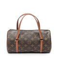 Handbag Papillon 26 Brown Monogram Canvas
