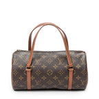 Handbag Papillon 26 Brown Monogram Canvas