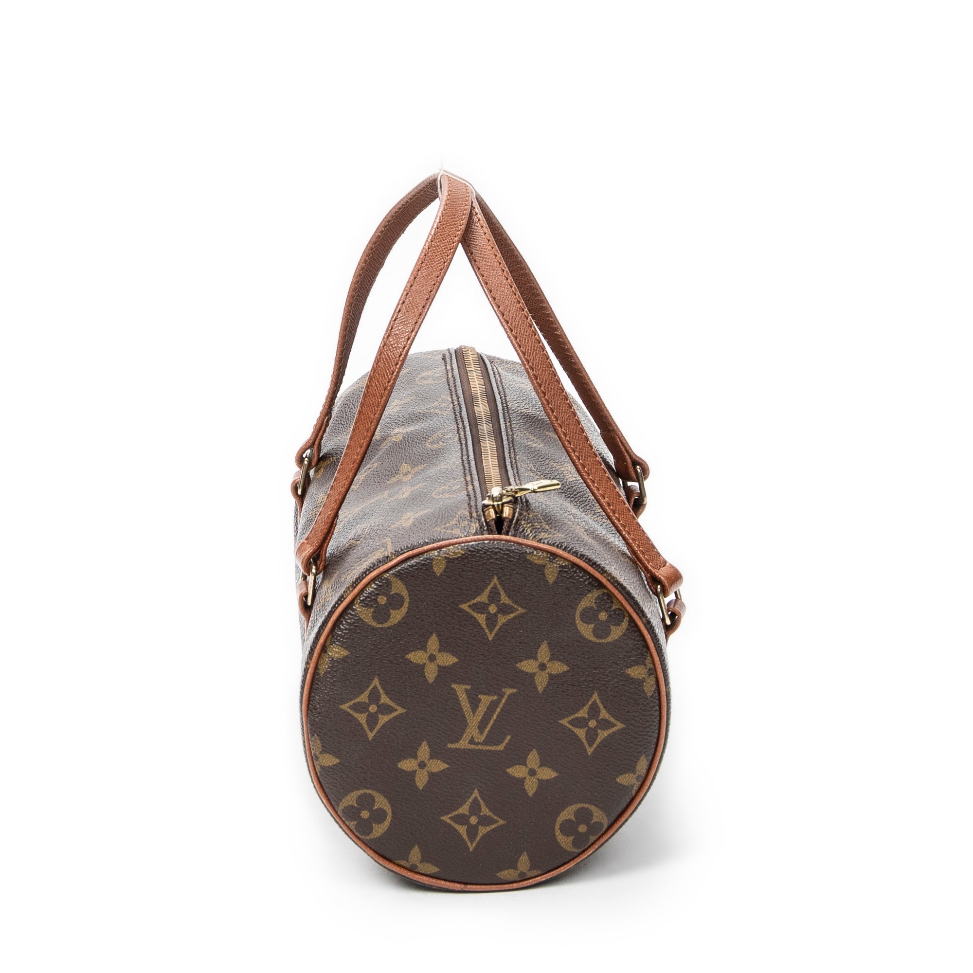 Handbag Papillon 26 Brown Monogram Canvas