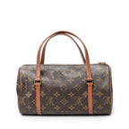 Handbag Papillon 26 Brown Monogram Canvas