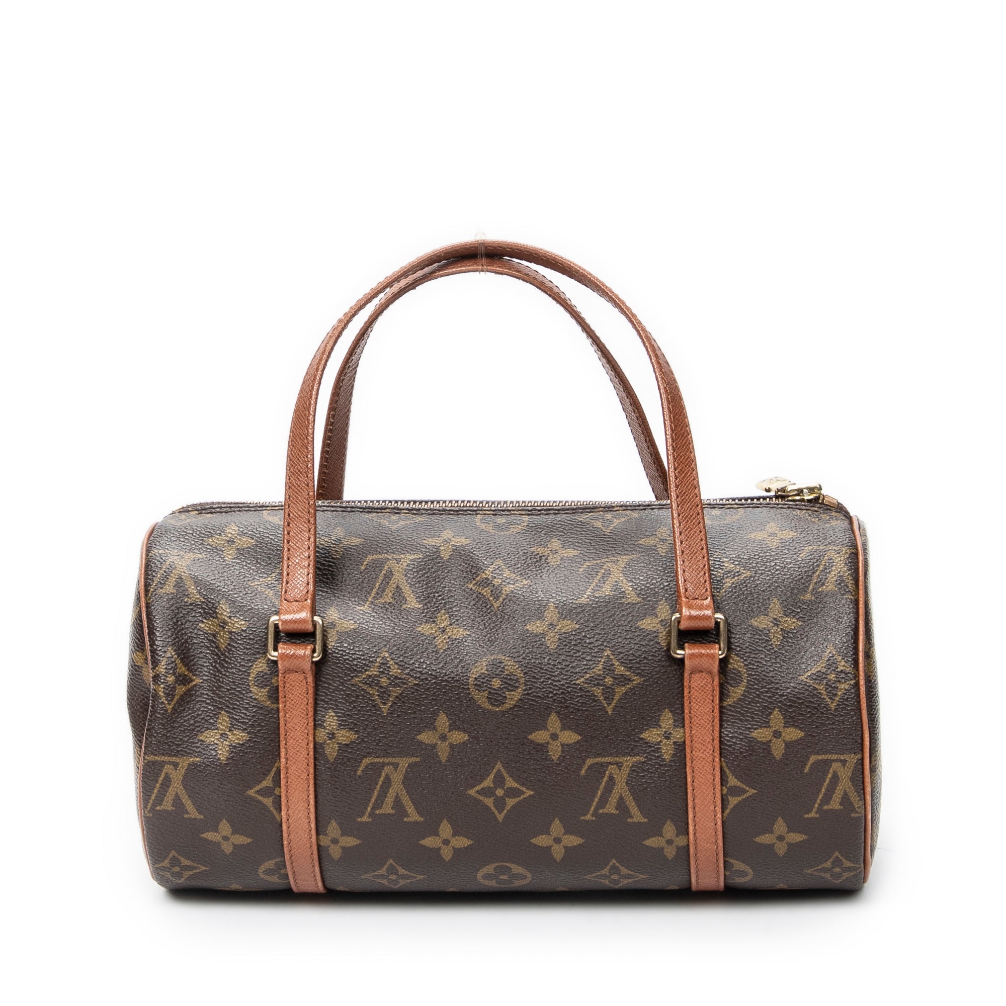 Handbag Papillon 26 Brown Monogram Canvas