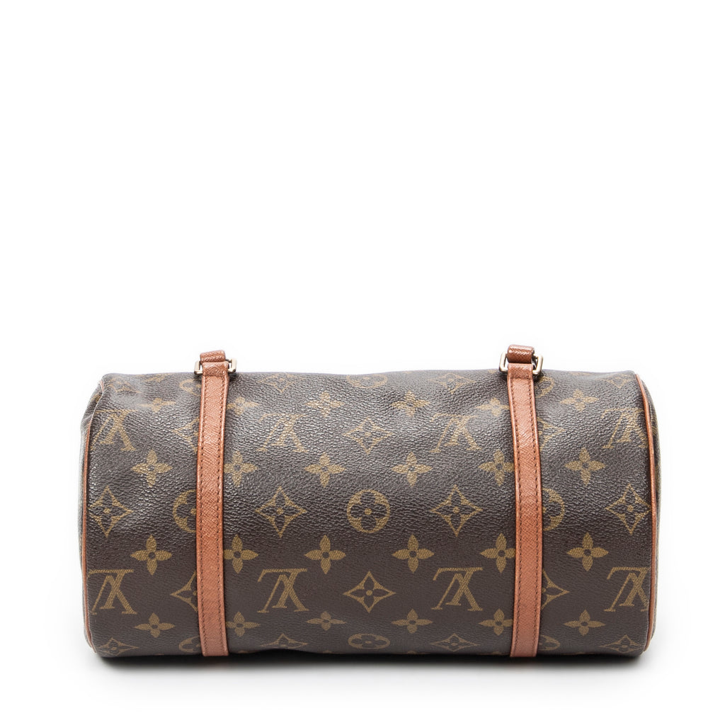 Handbag Papillon 26 Brown Monogram Canvas