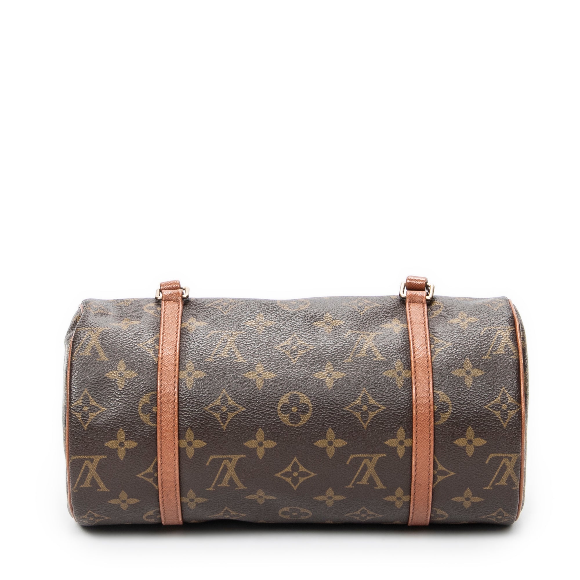 Handbag Papillon 26 Brown Monogram Canvas
