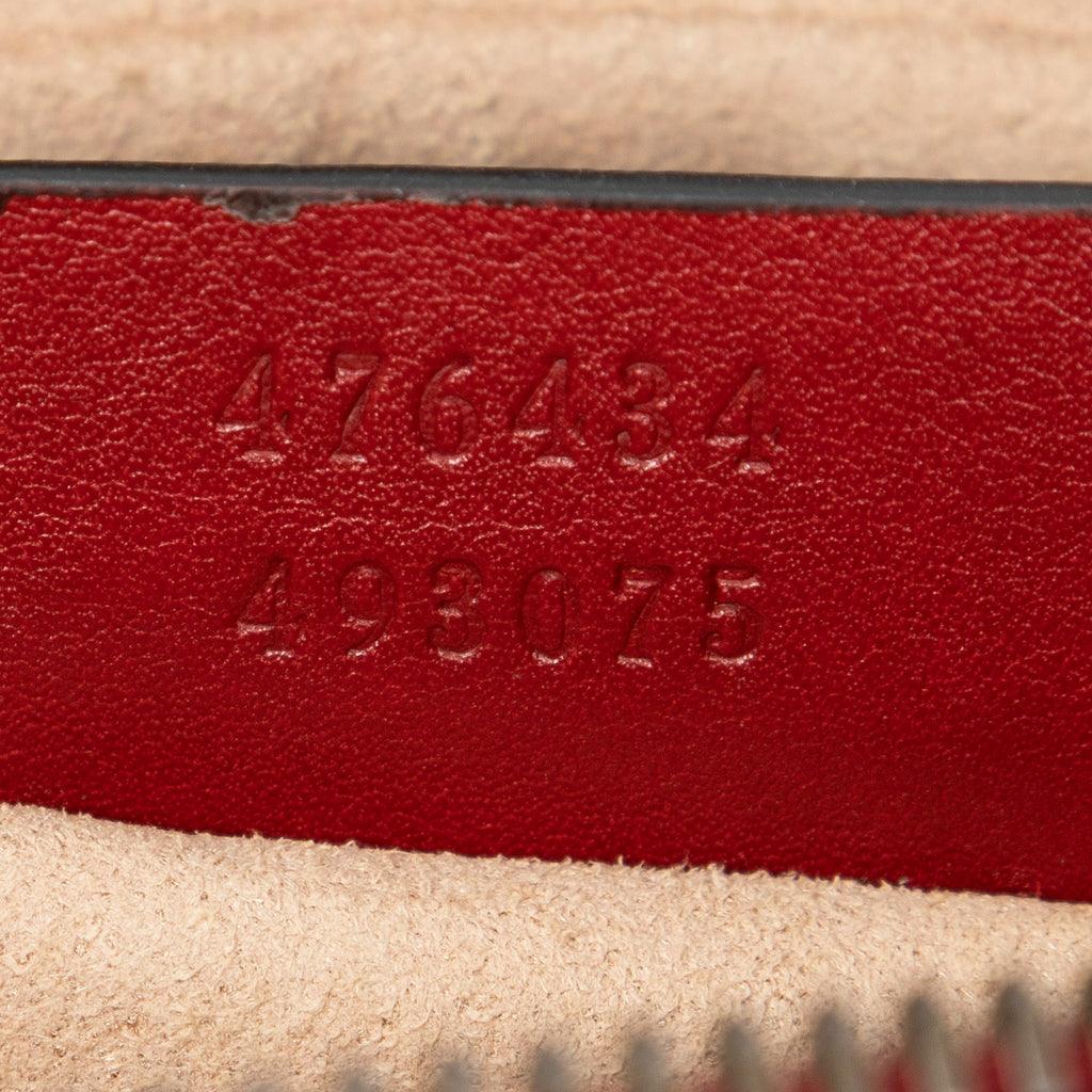 Bandolera GG Marmont Riñonera 85 Piel de becerro acolchada roja
