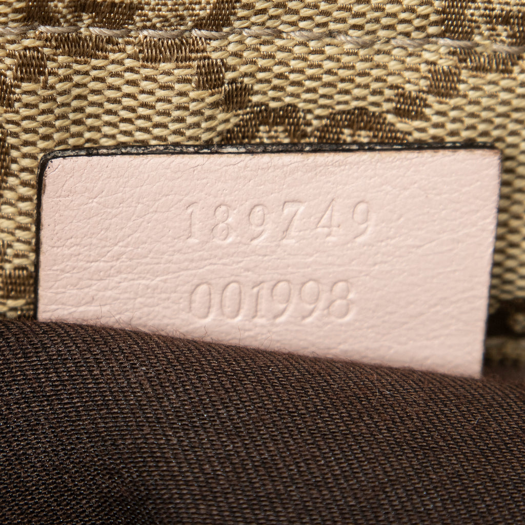 Shoulder Bag Mini Web Zip Crossbody Light Pink Monogrammed Canvas