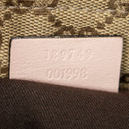 Shoulder Bag Mini Web Zip Crossbody Light Pink Monogrammed Canvas