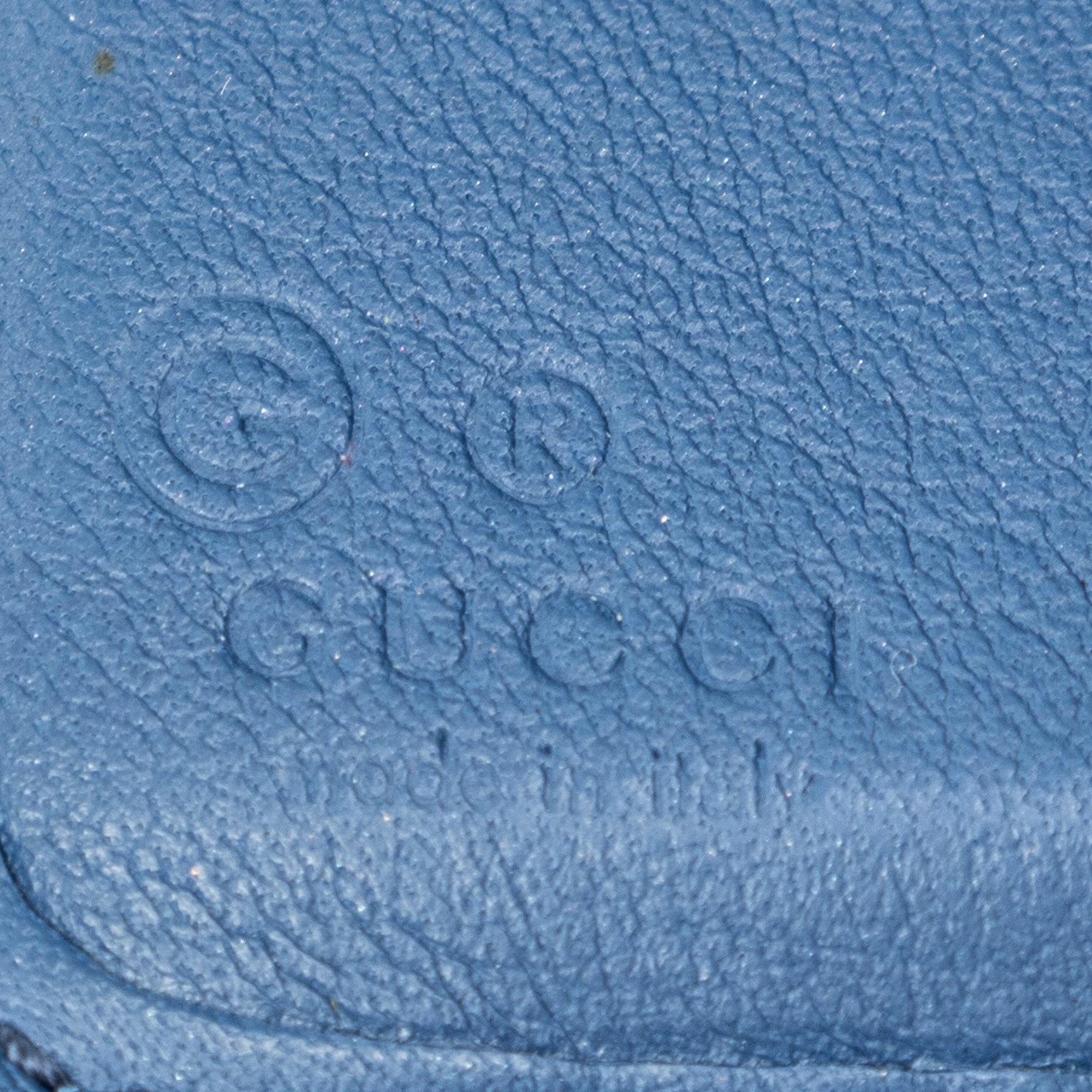 Wallet Compact Zip Bifold Wallet Blue Microguccissima Leather