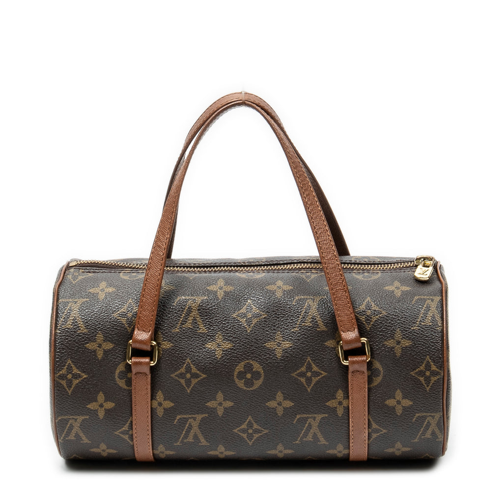 Handbag Papillon 26 Brown Monogram Canvas