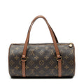 Handbag Papillon 26 Brown Monogram Canvas