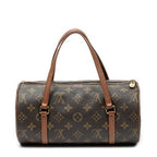 Handbag Papillon 26 Brown Monogram Canvas