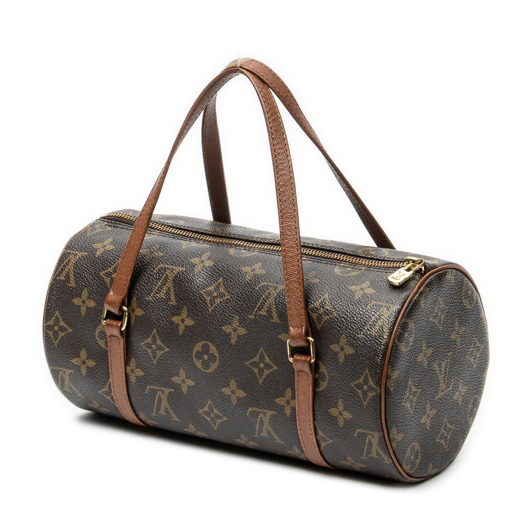 Handbag Papillon 26 Brown Monogram Canvas