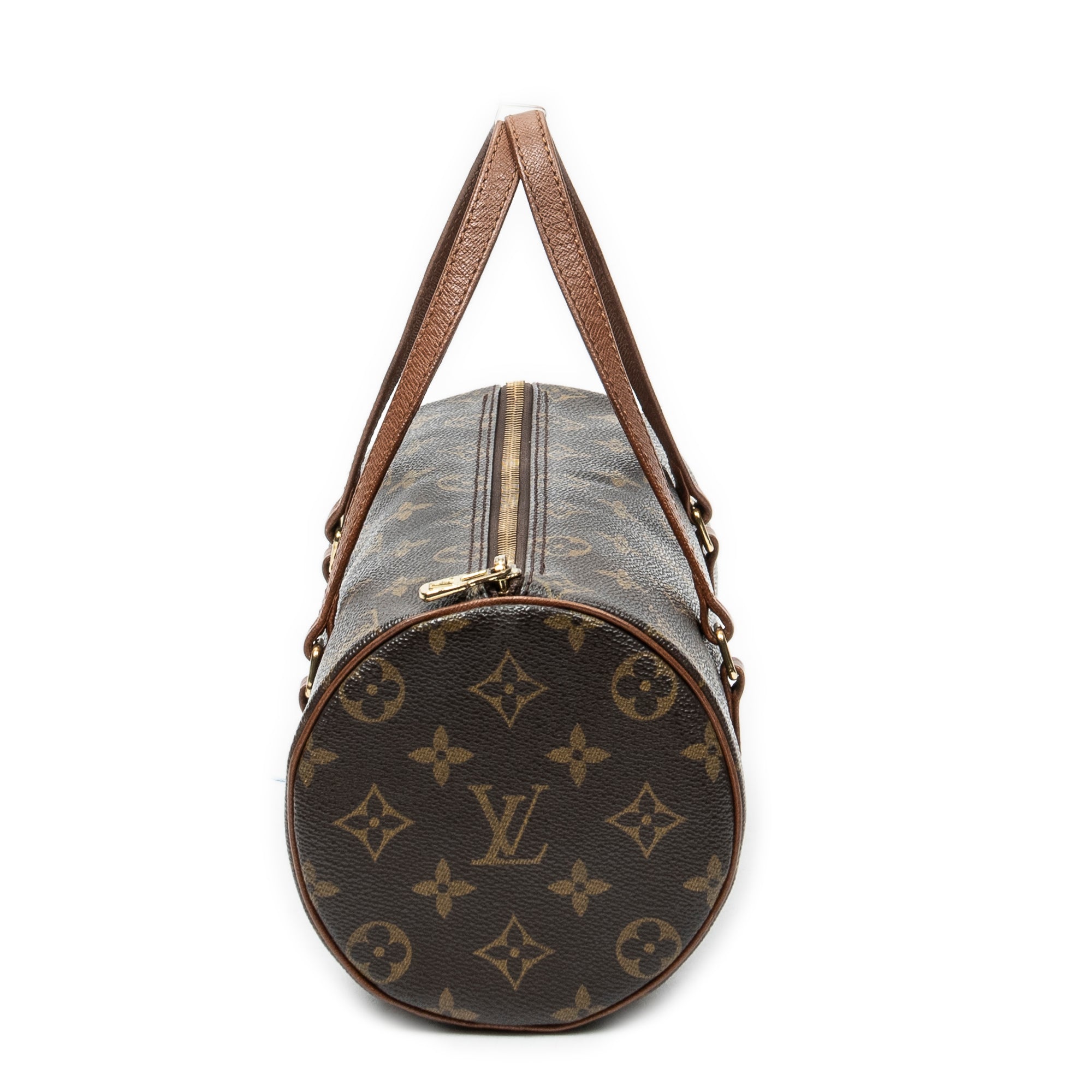 Handbag Papillon 26 Brown Monogram Canvas