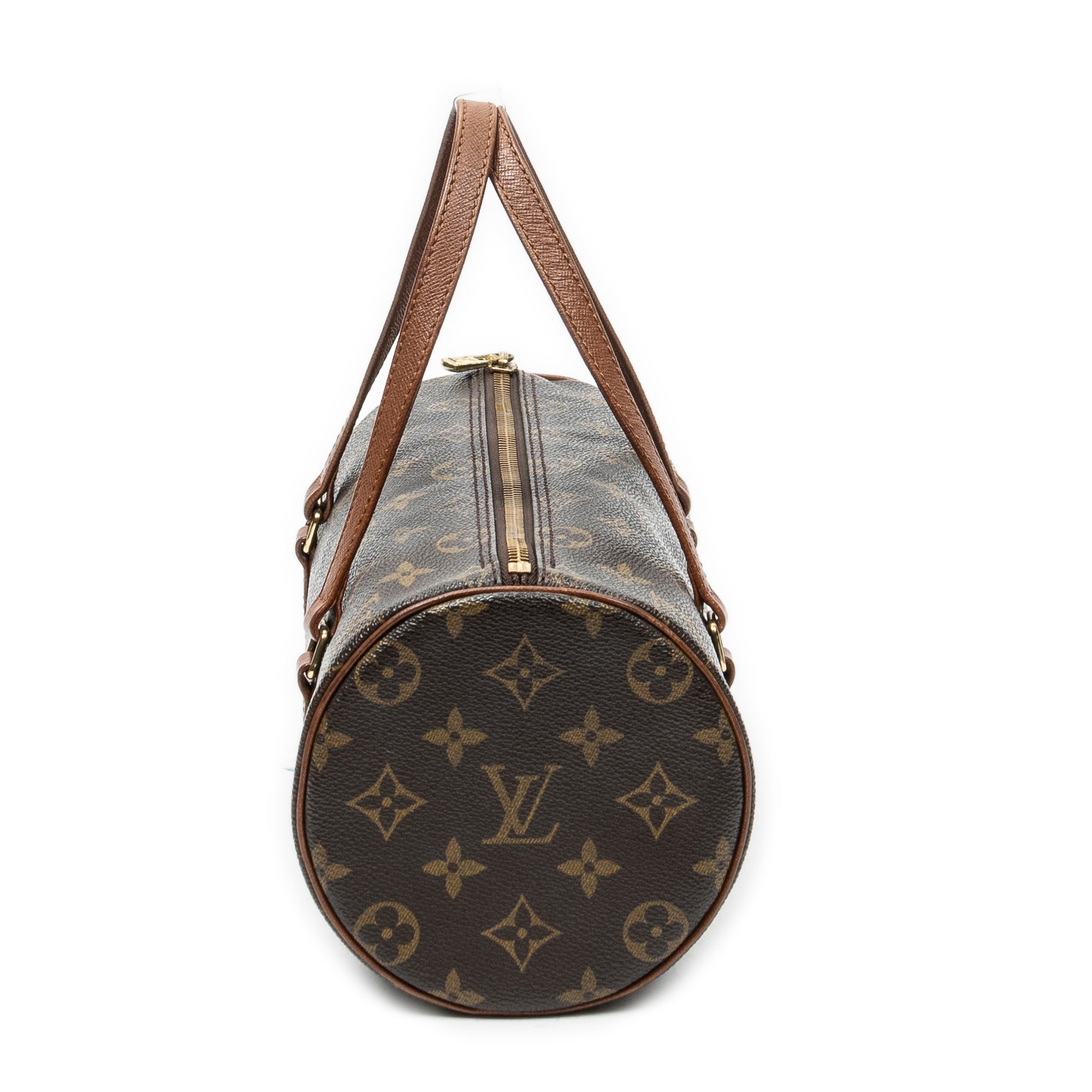 Handbag Papillon 26 Brown Monogram Canvas