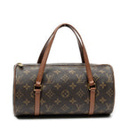 Handbag Papillon 26 Brown Monogram Canvas