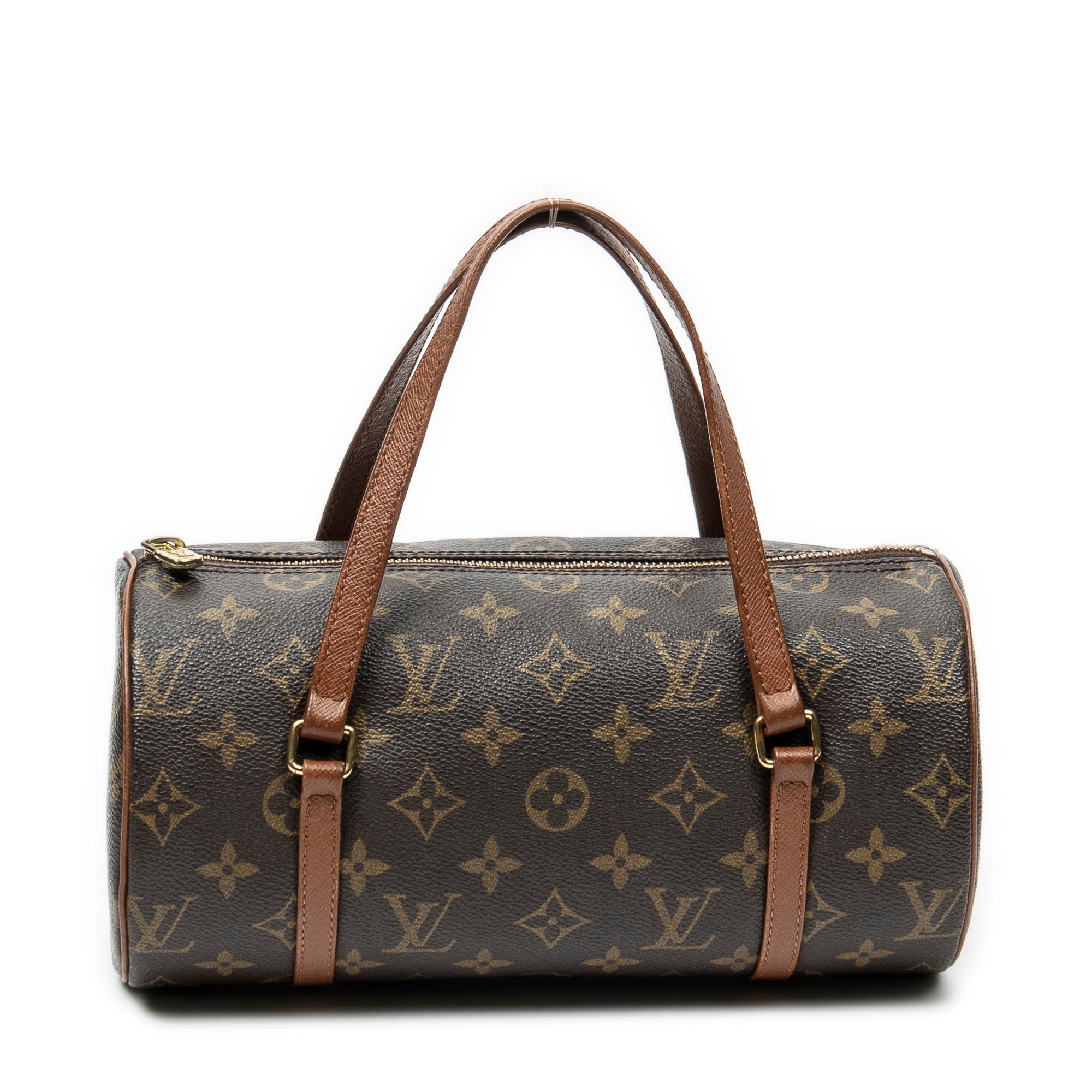 Handbag Papillon 26 Brown Monogram Canvas