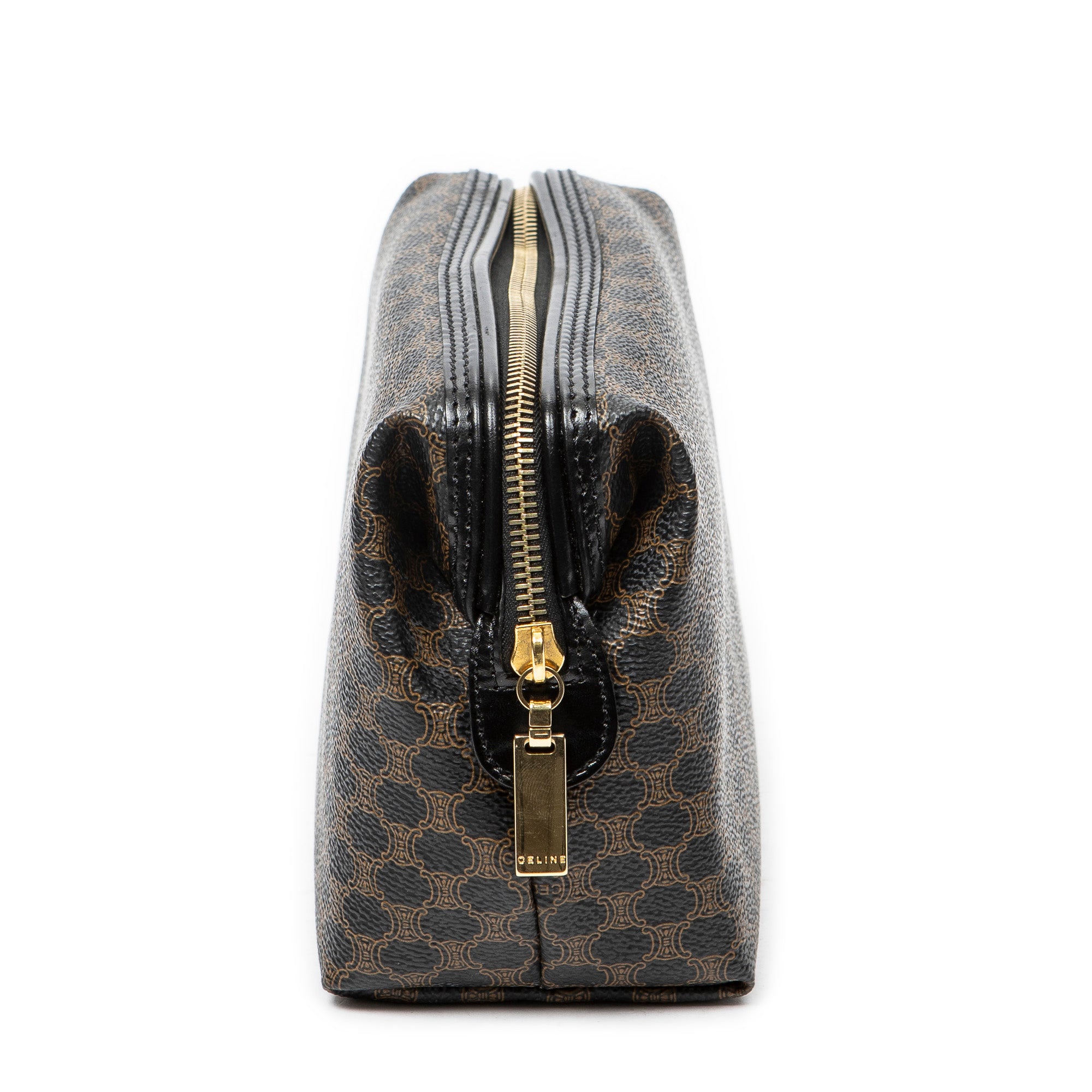 Pouch Vintage Toiletry Pouch Black Macadam Coated Canvas