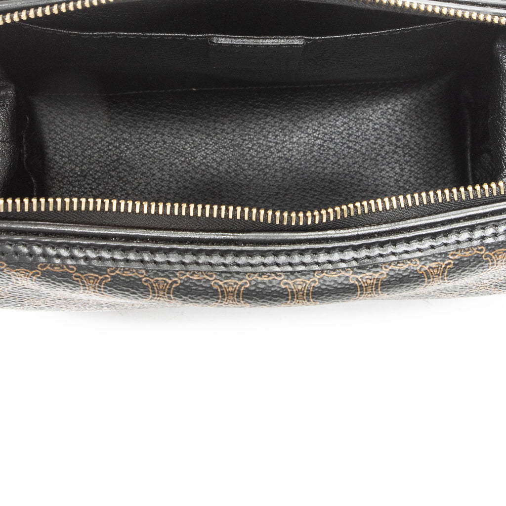 Pouch Vintage Toiletry Pouch Black Macadam Coated Canvas