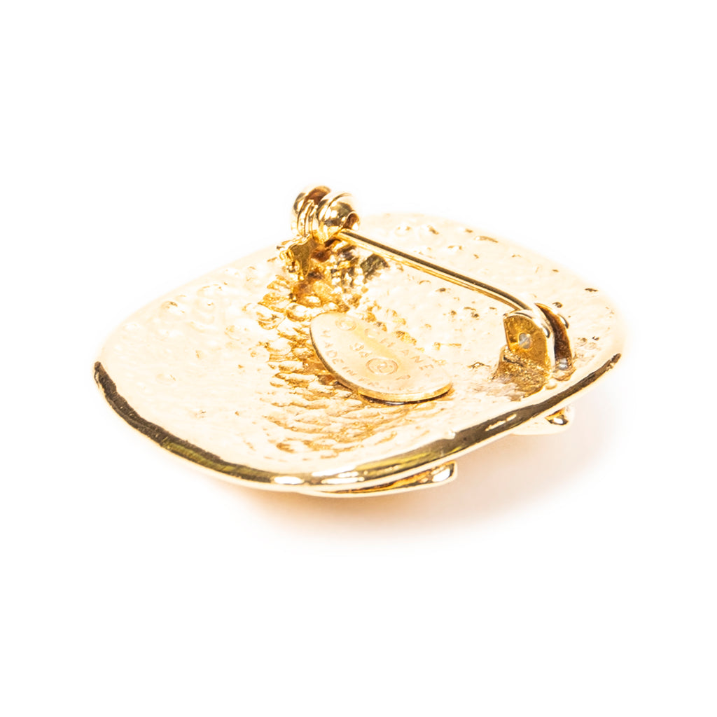 Brooch CC Square Brooch Gold Gold Plated