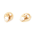 Pendientes CC Lágrima con Clip Oro Baño de Oro
