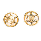 Earrings CC Round Star Clip On Earrings Gold Gold Plated