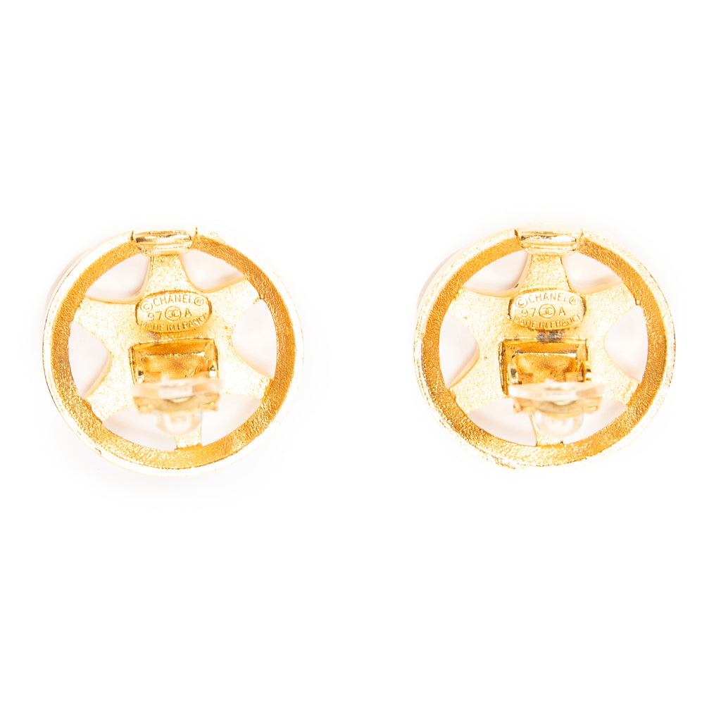 Earrings CC Round Star Clip On Earrings Gold Gold Plated