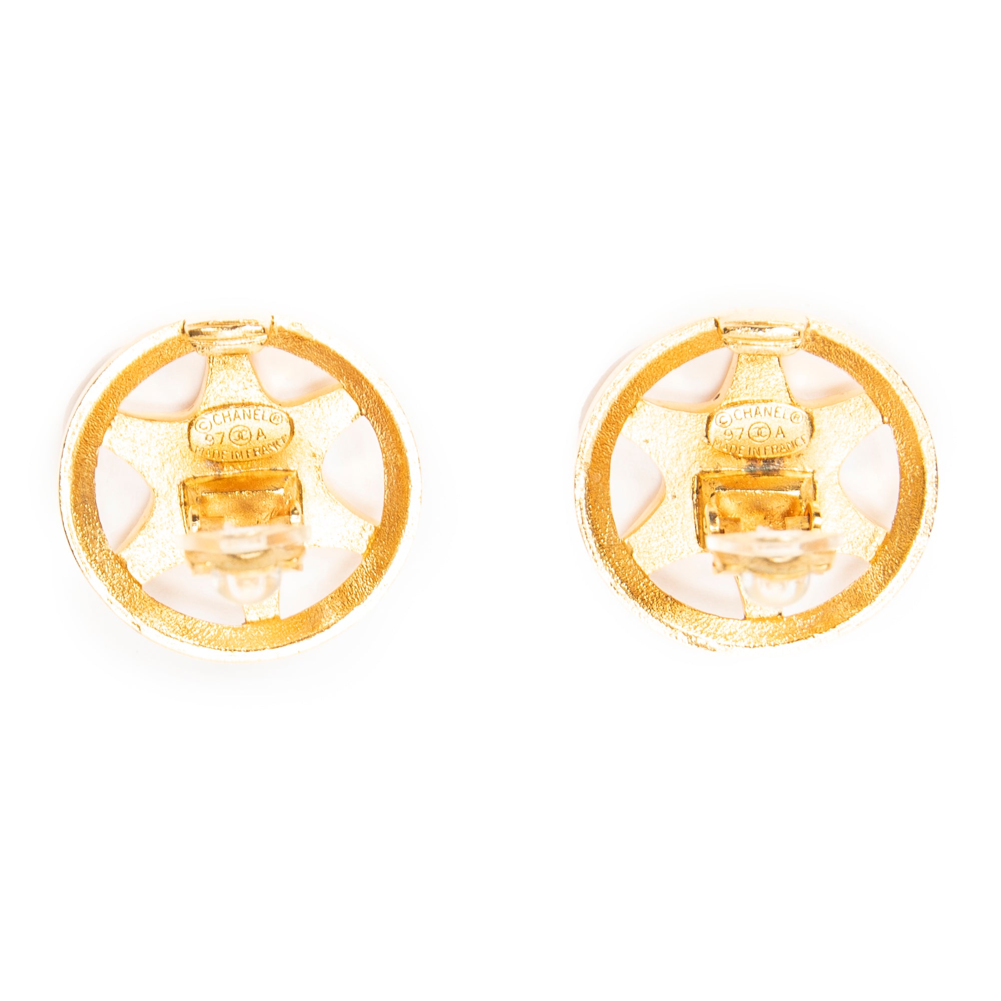 Earrings CC Round Star Clip On Earrings Gold Gold Plated