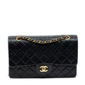 Shoulder Bag Classic Double Flap 26 Black Quilted Lambskin Leather