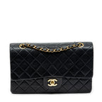 Shoulder Bag Classic Double Flap 26 Black Quilted Lambskin Leather