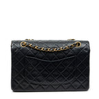 Shoulder Bag Classic Double Flap 26 Black Quilted Lambskin Leather