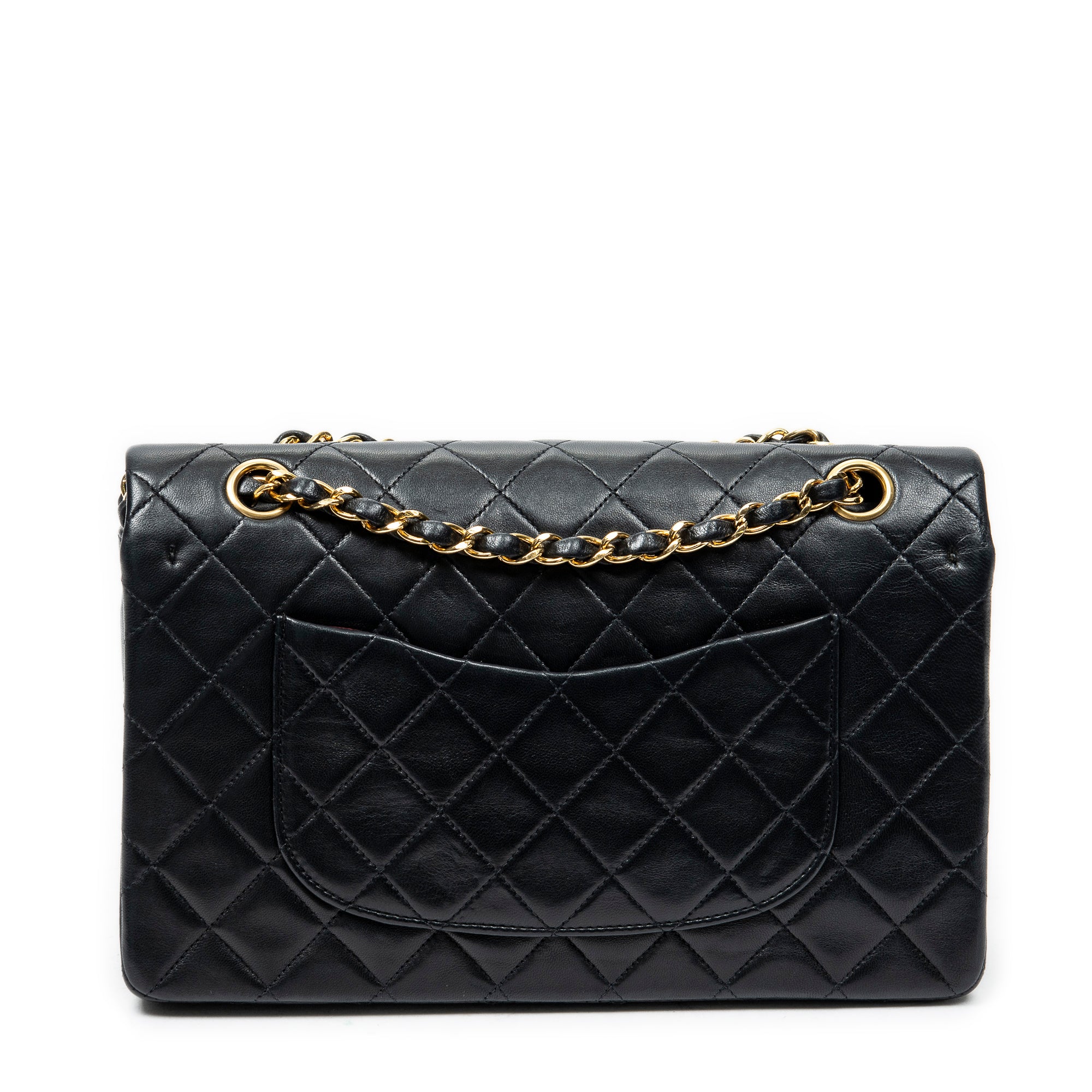 Shoulder Bag Classic Double Flap 26 Black Quilted Lambskin Leather