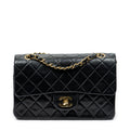 Shoulder Bag Classic Double Flap 23 Black Quilted Lambskin Leather