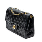 Shoulder Bag Classic Double Flap 23 Black Quilted Lambskin Leather