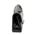 Shoulder Bag Classic Double Flap 23 Black Quilted Lambskin Leather